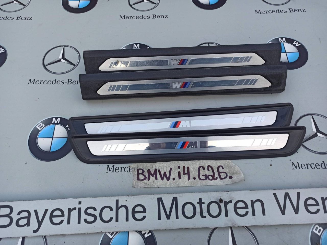 Накладка на порог внутренняя (комплект) BMW i4 G26 2022, электро, АКПП, 7434240, 7407377, 7407387, 7407388, 7434039, 7887316, 8079723, 8079724, 8079739, 8079740, 9451626 - фото №1