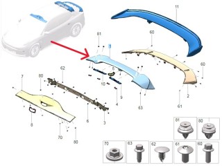спойлер Zeekr 001 1 поколение 2024, 8893645726B03