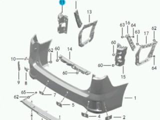 Крепление бампера заднего Voyah Dream 1 поколение 2022, H56A2804023AA