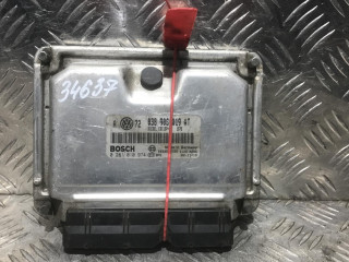 блок управления двигателем Volkswagen Golf 4 поколение 2002, 1.9 л., дизель, МКПП, хетчбэк 5 дв., 038906019AT, 0281010974