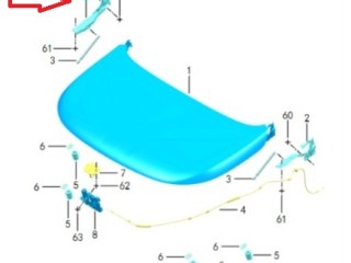 петля капота Voyah Dream 1 поколение 2022, H56A8402034AA