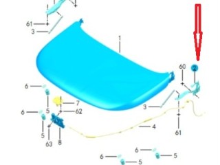 петля капота Voyah Dream 1 поколение 2022, H56A8402033AA