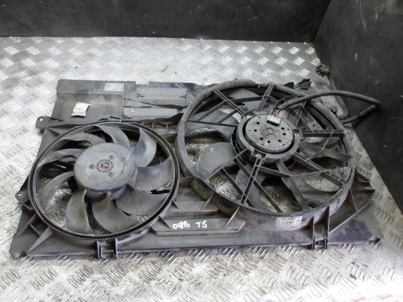 вентилятор радиатора Volkswagen Transporter T5 2005, 1.9 л., дизель, МКПП, микроавтобус, 7H0959455D, 7H0121201CJ - фото №1