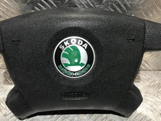 подушка безопасности водителя Skoda Fabia 1 поколение (6Y) 2001, 1.9 л., дизель, 5МКПП, василёк, универсал, 122421200, 61305245D