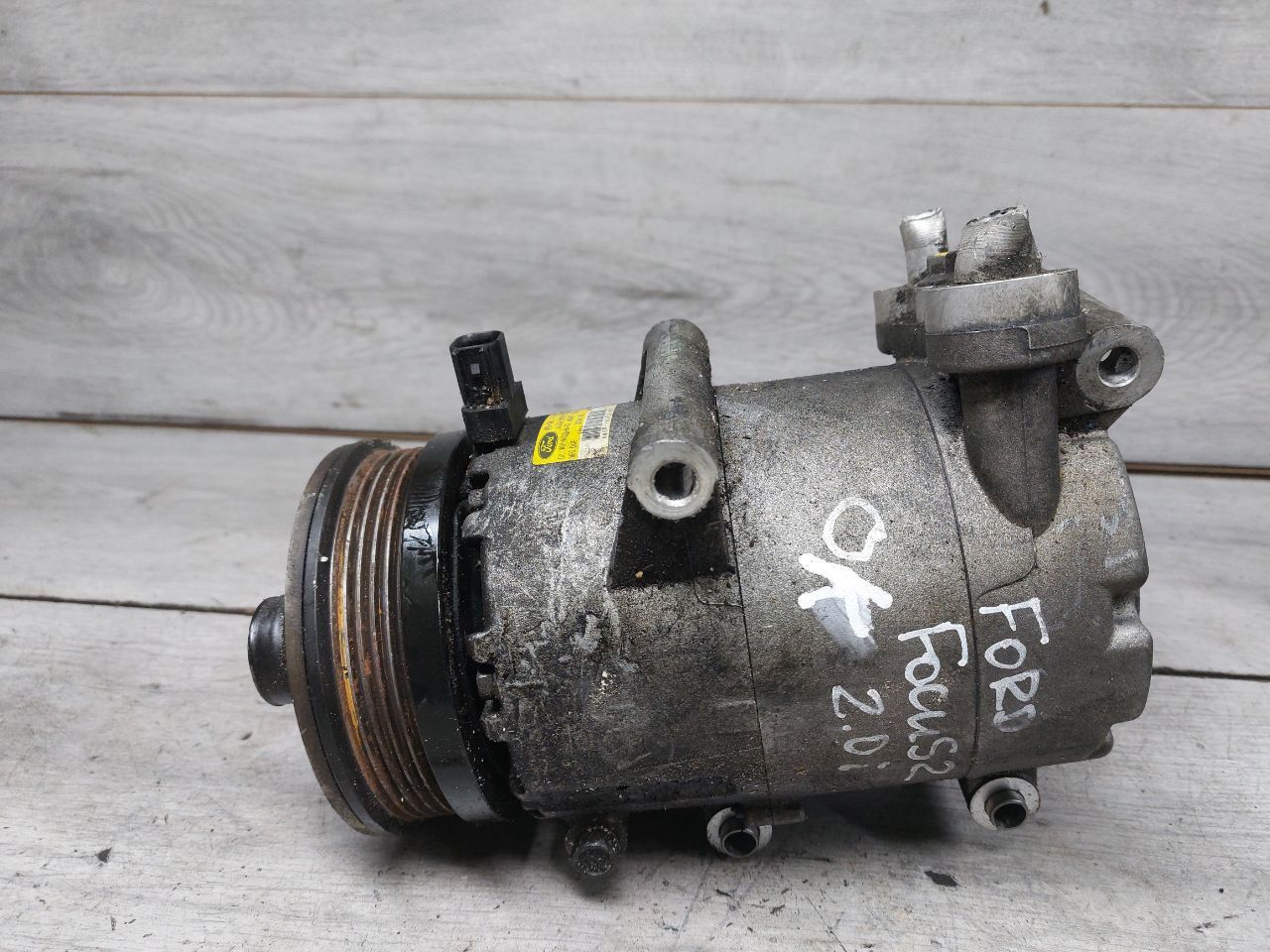 компрессор кондиционера Ford Focus 2 поколение (2004 - 2008), 2.0 л., AODA, бензин, 1329719, 6M5H19D629AC, 6M5H19D629AB, 3M5H19D629RH, 3M5H19D629RG, 6M5H19D629AD, 3M5H19D629RF, 3M5H19D629CD, 3M5H19D629AF, 3M5H19D629AD, 3M5H19D629CF, 3M5H19D629RD, 3M5H19D629RE, 6M5H19D629AE - фото №1