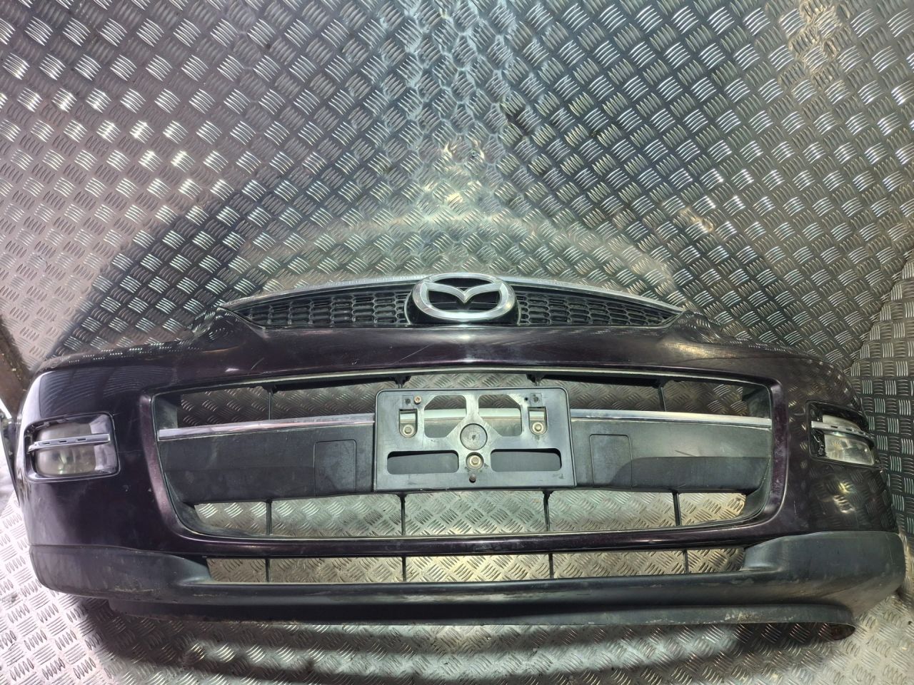 бампер передний Mazda CX-9 1 поколение TB (2007 - 2009), фиолетовый, TD1150031GAA, TD1150031HBB - фото №1