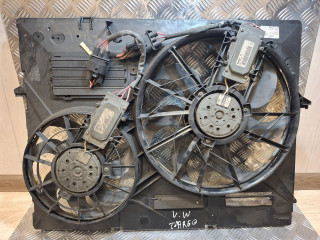 вентилятор радиатора Volkswagen Touareg 1 поколение (2002 - 2007), 7L0121207D, 7L0121203F