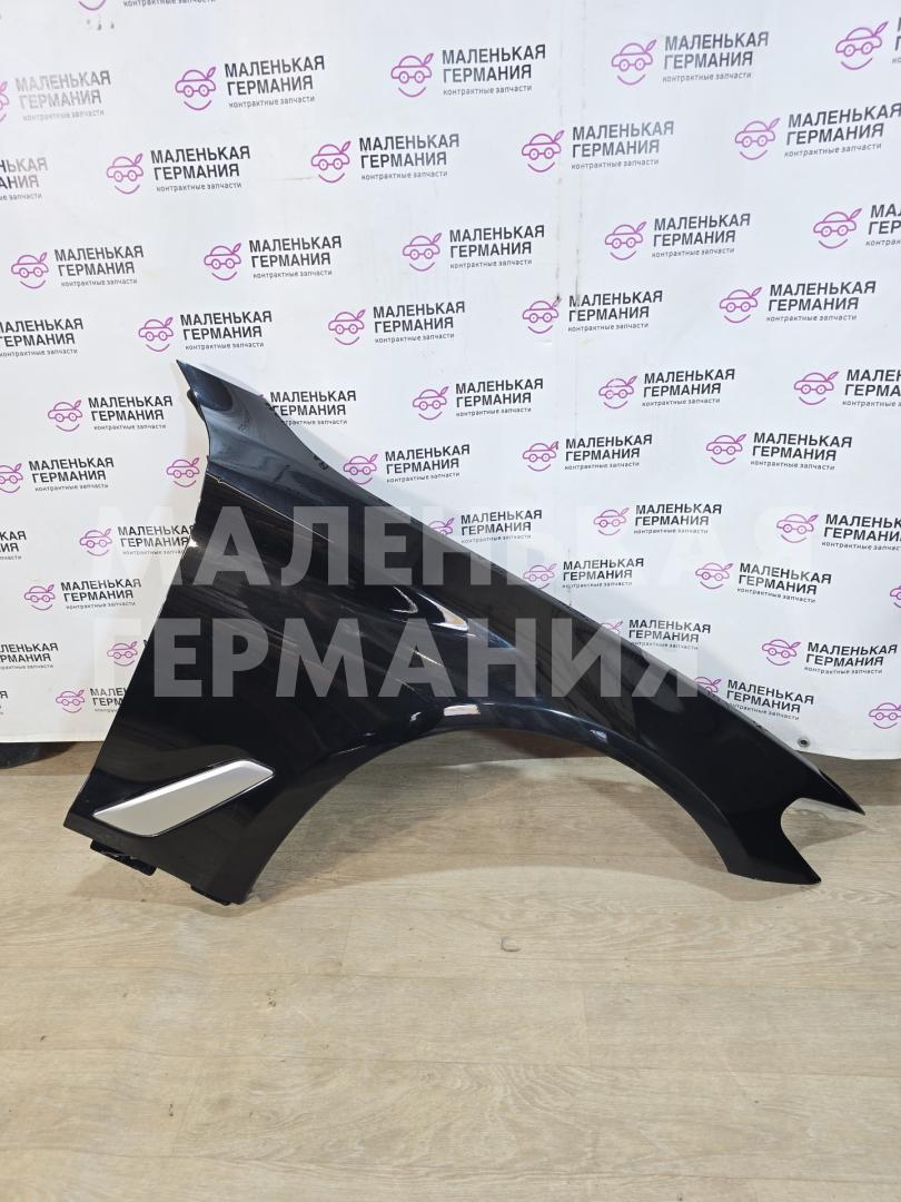 крыло переднее правое BMW 5 серия G30/G31 G30 2018, 2.0 л., B48 B20 A, бензин, АКПП, черный 475, седан, задний привод, правый руль, 41007443688, 7443688 - фото №1