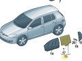 стекло двери задней правой Volkswagen Golf GTI 6 поколение 2011, 2.0 л., CCZB, бензин, робот, b4/b9a белый, хетчбэк 5 дв., передний привод, правый руль, 5K6845025C, 5K6845026C - фото №10