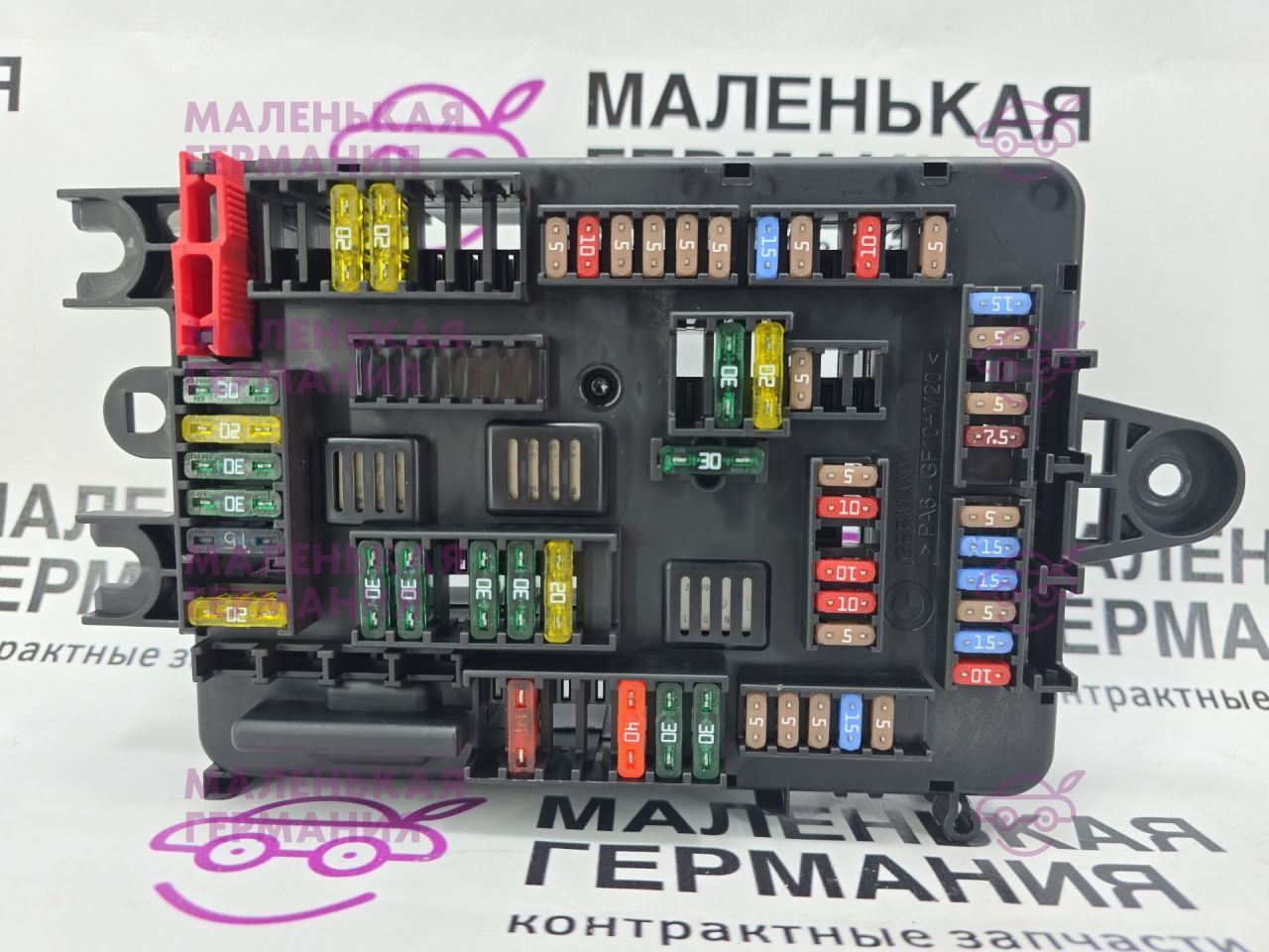 блок предохранителей BMW X6 F16 2014, 3.0 л., N55 B30 A, бензин, АКПП, красный, правый руль, 61149259466, 9259466, 61149316569, 9316569 - фото №1