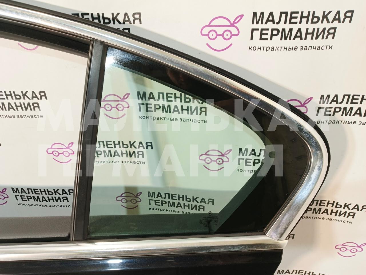 форточка задняя левая Volkswagen Passat B8 2015, 1.8 л., CJSA, бензин, робот, 2t/c9x чёрный перламутр, седан, правый руль, 3G5845213BN - фото №1