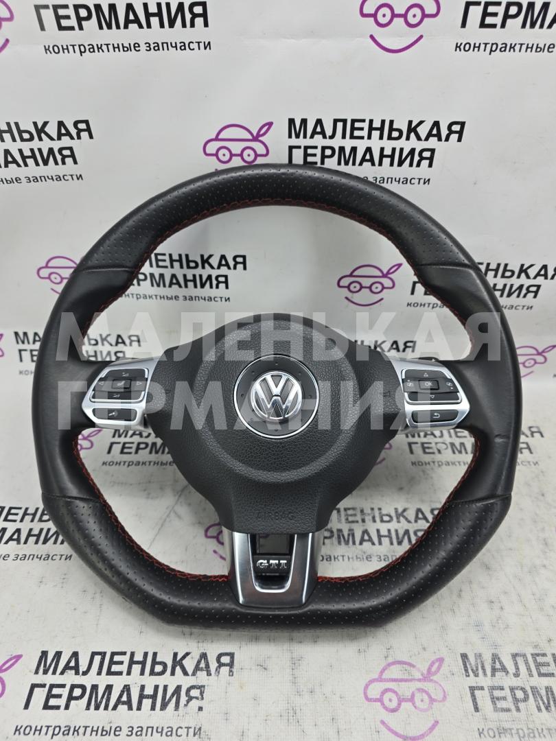 руль Volkswagen Golf GTI 6 поколение 2011, 2.0 л., CCZB, бензин, робот, b4/b9a белый, хетчбэк 5 дв., передний привод, правый руль, 5K0419091, 5K0998537B, 5K0880201N, 5K0971584C, 5K0419091AGASY, 5K0419091AG - фото №1