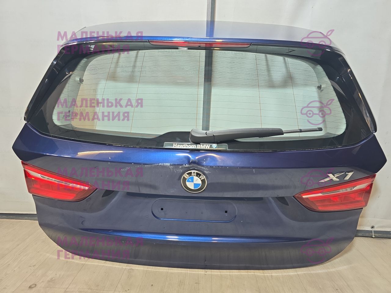 крышка багажника (дверь 3-5) BMW X1 F48 2017, 2.0 л., B48 A20 B, бензин, АКПП, синий mediterranblau c10, полный привод, правый руль, 41007350826, 7350826 - фото №1