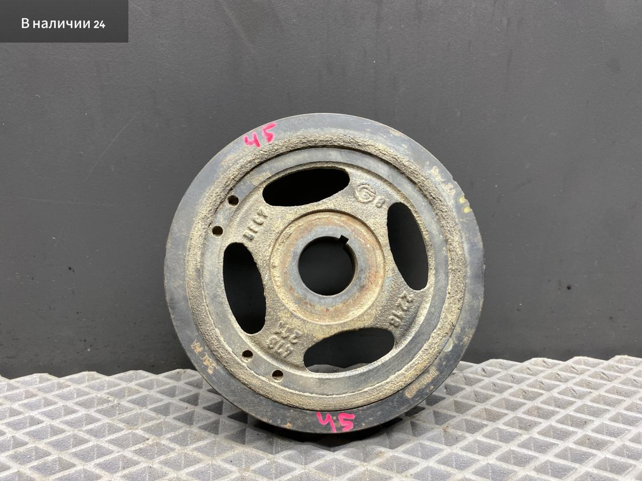 шкив коленвала Toyota Yaris XP9 KSP90 (2005 - 2009), 1.0 л., 1KR-FE, бензин, МКПП, хетчбэк 5 дв., передний привод, 134700Q010, 13470-0Q011, 13470-40010 - фото №1