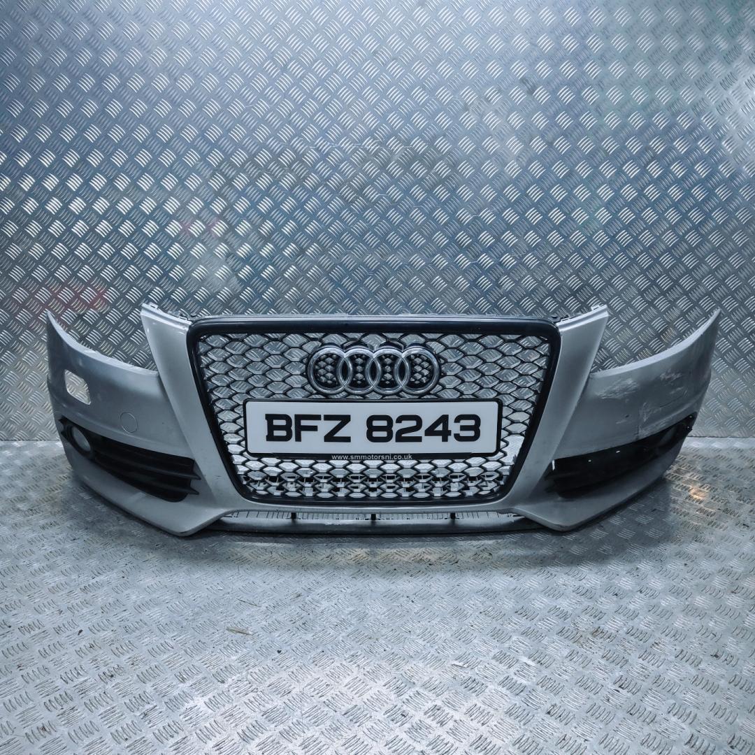 бампер передний Audi A4 B8/8K 2010, 2.0 л., TDi, CAGB, дизель, 6МКПП, серебристый, универсал, правый руль, 8K0807681C, 8K0955275A - фото №1
