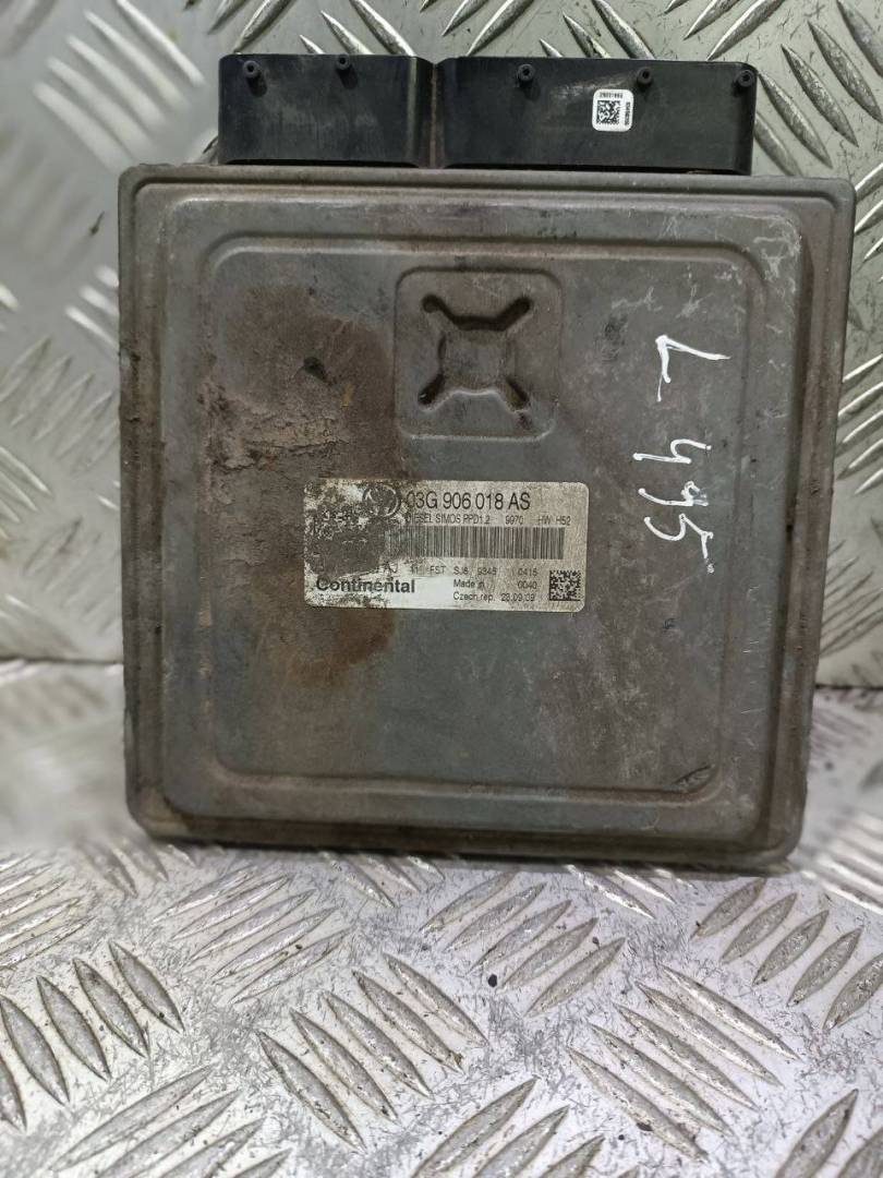 блок управления двигателем Volkswagen Passat B6 2007, 2.0 л., TDi, BMR, дизель, 6МКПП, чёрный, седан, передний привод, правый руль, 03G906018AS - фото №1
