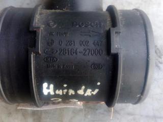 расходомер воздуха Hyundai Tucson 1 поколение 2004, 2.0 л., CRDi, D4EA, дизель, 0281002447, 2816427000