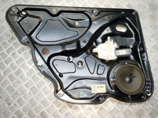 стеклоподъемник электрический задний левый Volkswagen Passat B6 2006, серебристый, седан, 3C4839755F, 3C0035453, 1K0959703F