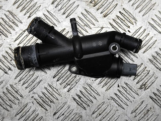 фланец (тройник) системы охлаждения Skoda Octavia 2 поколение (A5) [рестайлинг] 2011, 2.0 л., TDi, CEGA, дизель, робот, белый, универсал, передний привод, правый руль, 03L121132Q