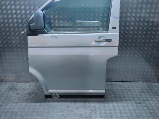 дверь передняя левая Volkswagen Transporter T5 2006, 2.5 л., TDi, AXD, дизель, 6МКПП, серебристый, микроавтобус, передний привод, правый руль