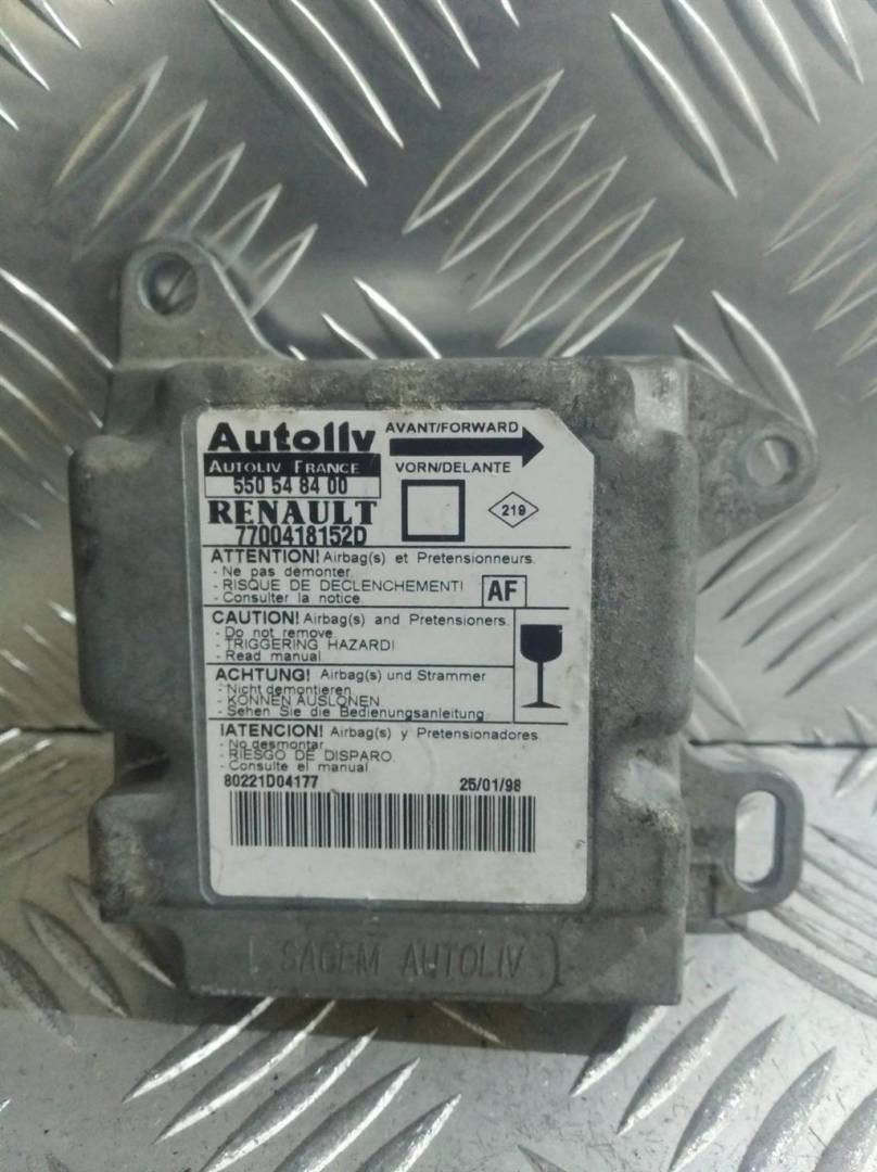 блок AirBag Renault Megane 1 поколение 1998, 550548400, 7700418152D - фото №1