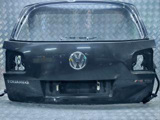 крышка багажника (дверь 3-5) Volkswagen Touareg 1 поколение [рестайлинг] 2007, 2.5 л., TDi, BPE, дизель, АКПП, чёрный, внедорожник 5 дв., полный привод, правый руль, 7L6827445C, 7L6827446C, 7L6827159