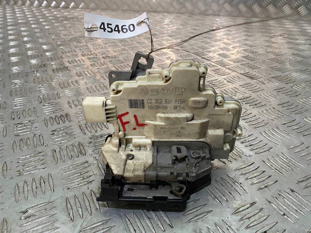 замок двери передней левой Volkswagen Passat B6 2007, 2.0 л., TDi, BMR, дизель, 6МКПП, чёрный, седан, передний привод, правый руль, 3C2837015A - фото №1