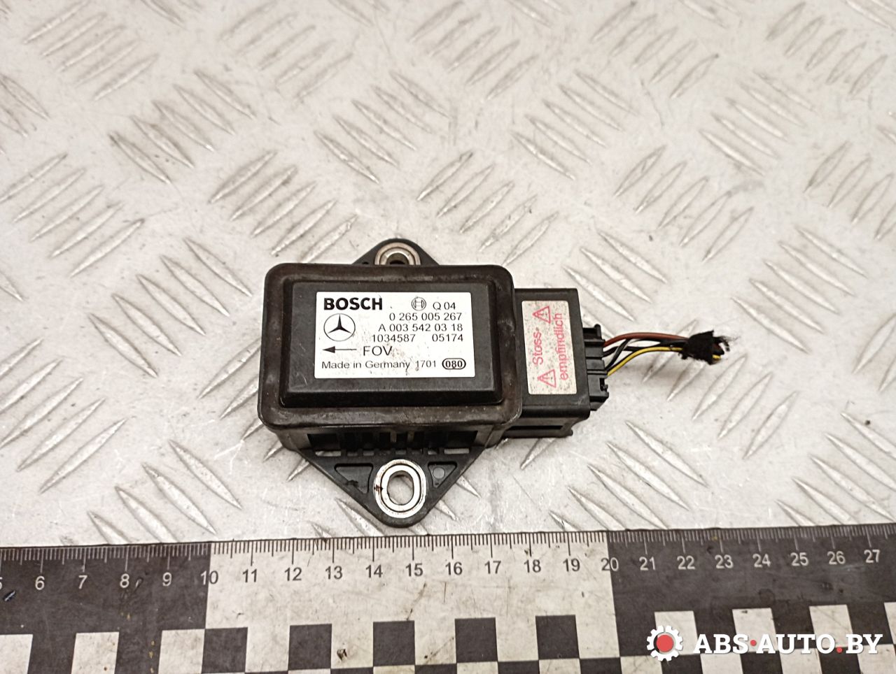 датчик ускорения Mercedes-Benz A W169 2 поколение (2004-2008) 2005, 1.5 л., M 266.920, бензин, МКПП, хетчбэк 5 дв., правый руль, A0035420318, 0265005267 - фото №1