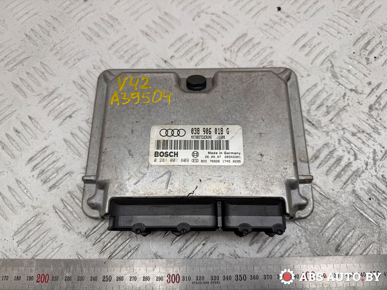 блок управления двигателем Audi A6 4B/C5 1997, 1.9 л., AFN, дизель, МКПП, седан, 038906018G, 0281001609 - фото №1