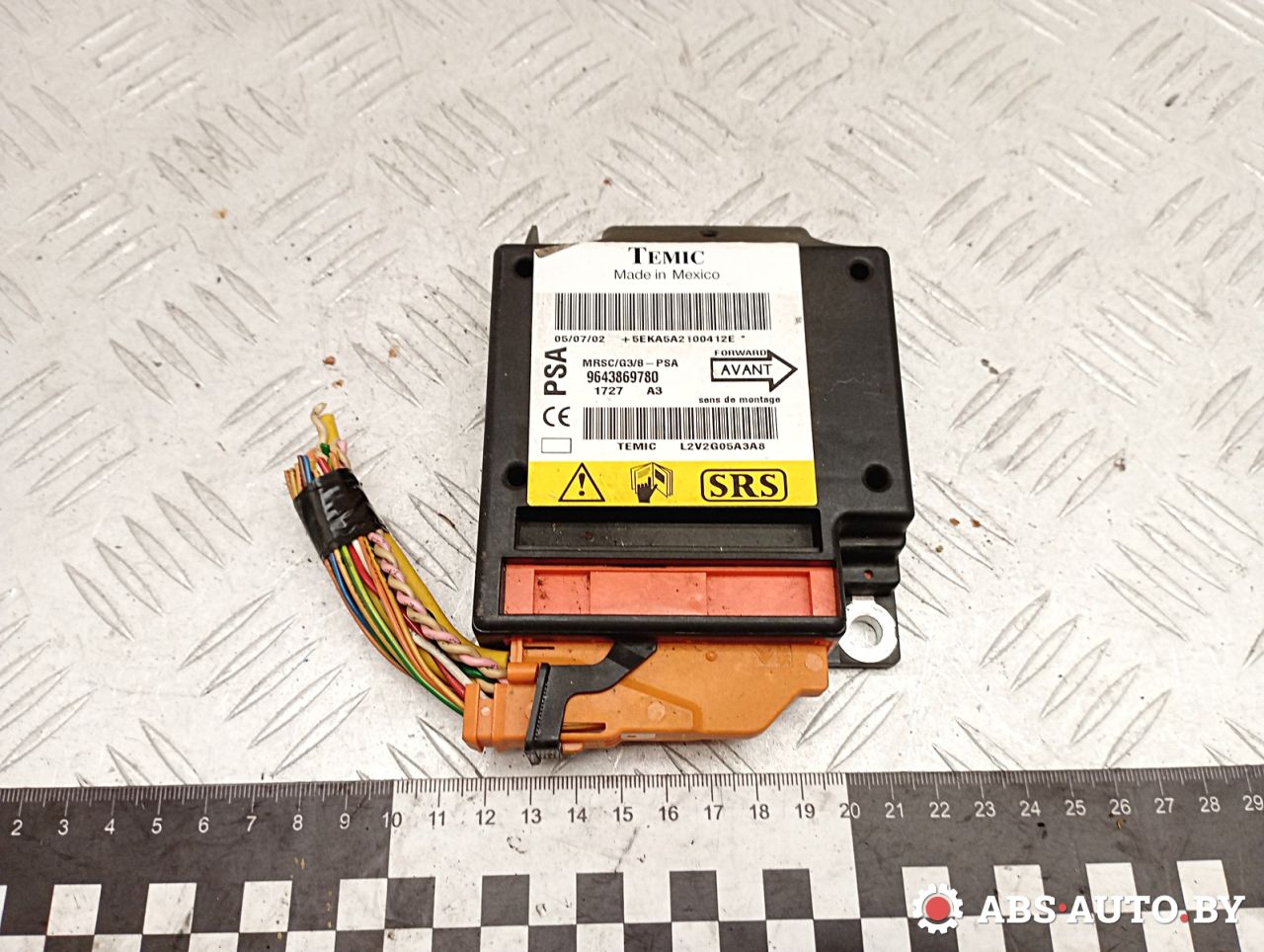 блок AirBag Peugeot 607 1 поколение 2002, 2.2 л., 4HX (DW12TED4/FAP), дизель, седан, 9643869780 - фото №1