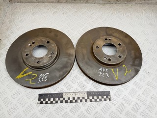 диск тормозной передний Hyundai Santa Fe 2 поколение (CM) 2006, 2.2 л., D4EB, дизель, МКПП, внедорожник 5 дв., 517122P700, 517122W700, 517122B700, 517123J000, 517123J010, S517122P700, S517122W700