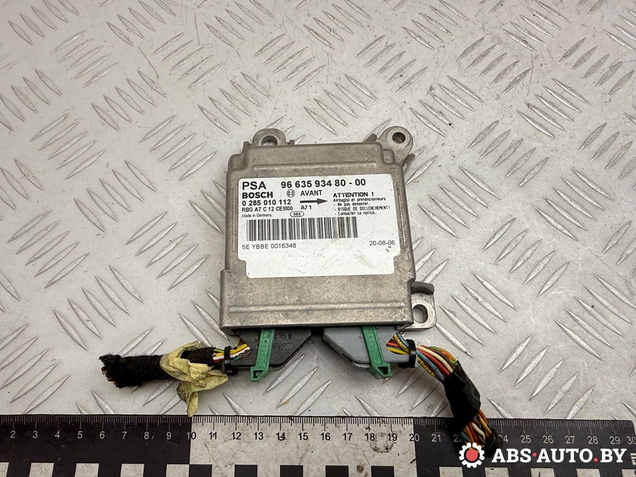 блок AirBag Peugeot 207 1 поколение 2006, 1.6 л., 9HZ (DV6TED4), дизель, МКПП, хетчбэк 5 дв., 9663593480, 0285010112 - фото №1