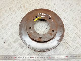 диск тормозной передний Kia Sportage 1 поколение 2000, 2.0 л., бензин, 0K011325XC, 0K01133251C, 0K01133251D, 0K01133251E, 0K0113325XC, 0K01A33251C, 0K01A33251D, 0K01A3325XB, OK01133251D, OK01A3325XB, S0K01133251D