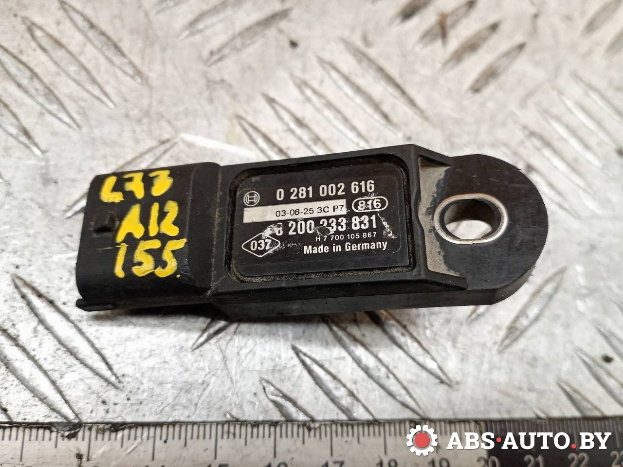 датчик абсолютного давления Renault Laguna 2 поколение 2005, 2.0 л., бензин, МКПП, универсал, 0281002616, 8200233831, 7700105867 - фото №1