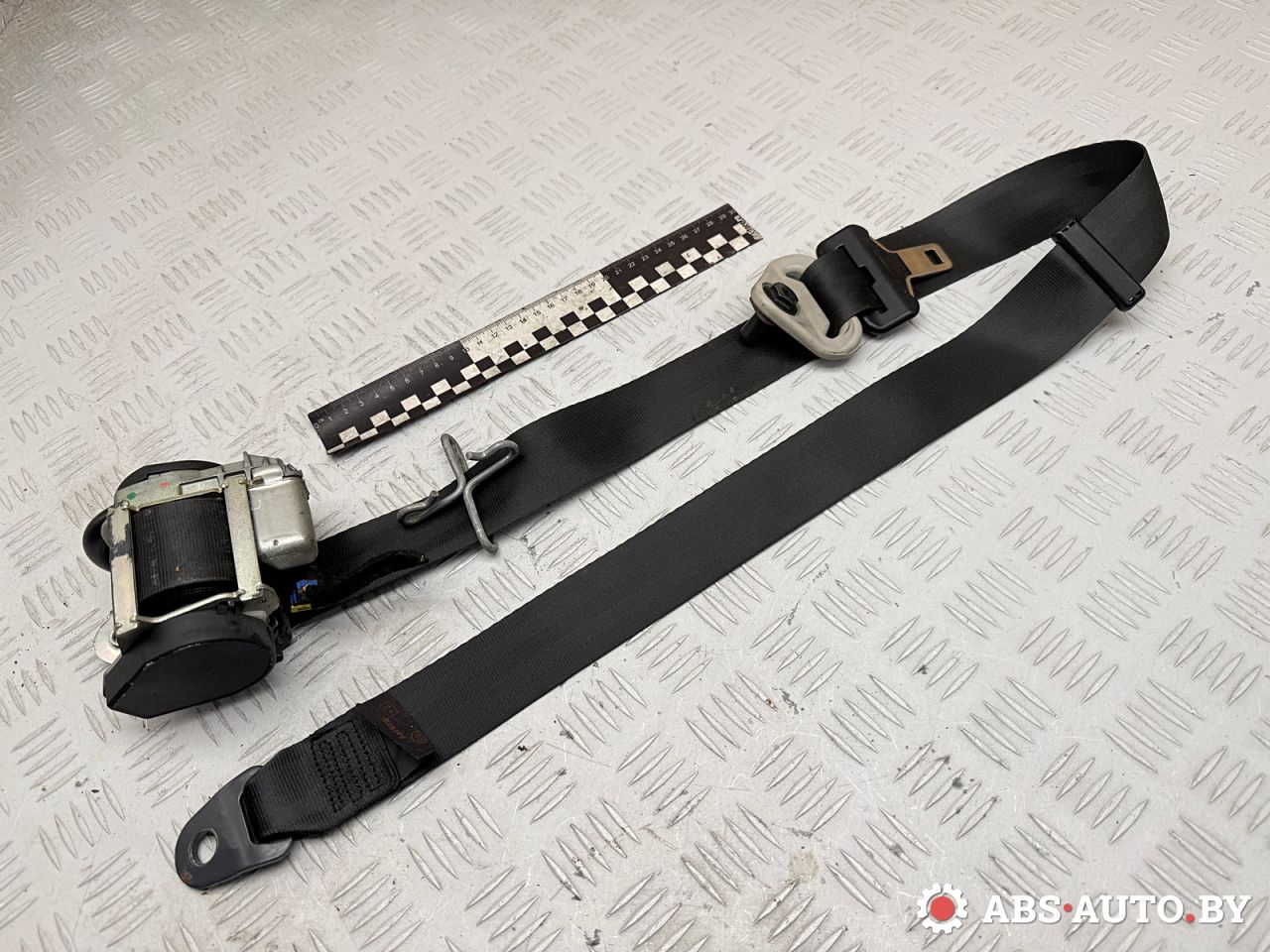 ремень безопасности Peugeot 207 1 поколение 2006, 1.6 л., 9HZ (DV6TED4), дизель, МКПП, хетчбэк 5 дв., E20404031, 96498058XX - фото №1