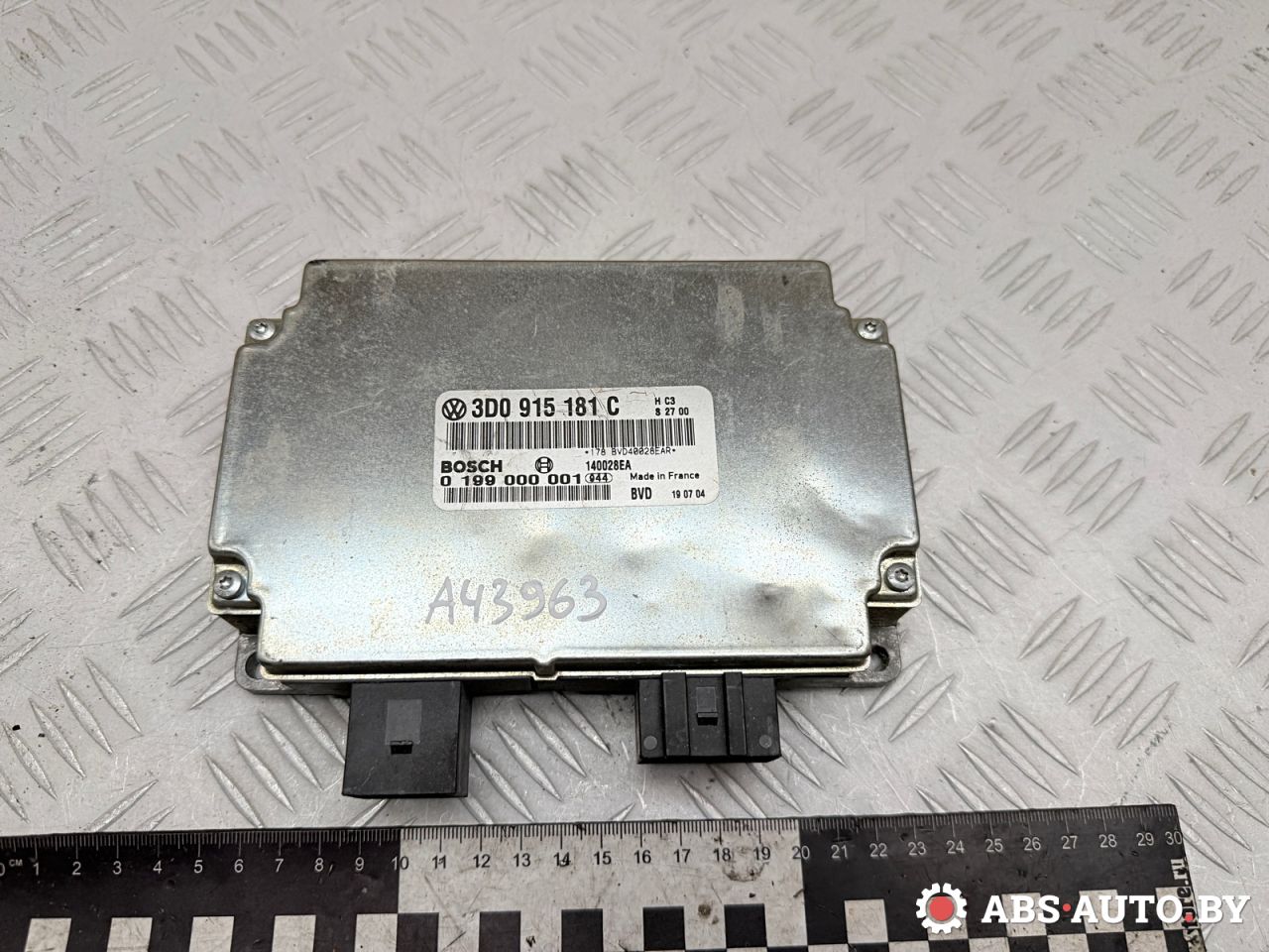 Блок управления аккумулятором Volkswagen Phaeton 1 поколение 2006, 3.2 л., бензин, АКПП, 3D0915181C, 0199000001 - фото №1