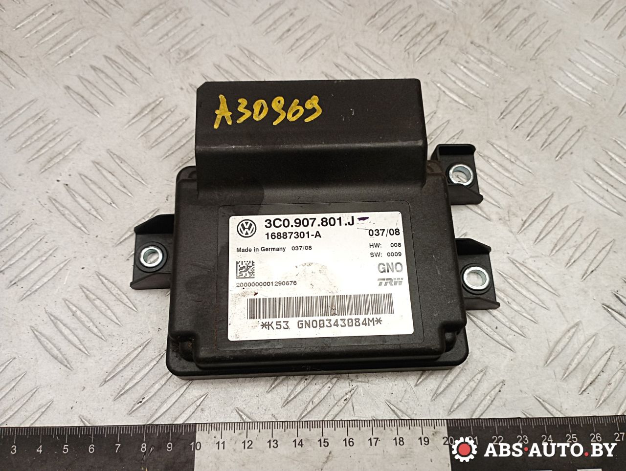 блок управления ручником Volkswagen Passat B6 2007, 2.0 л., BWA, бензин, МКПП, седан, 3C0907801J - фото №1