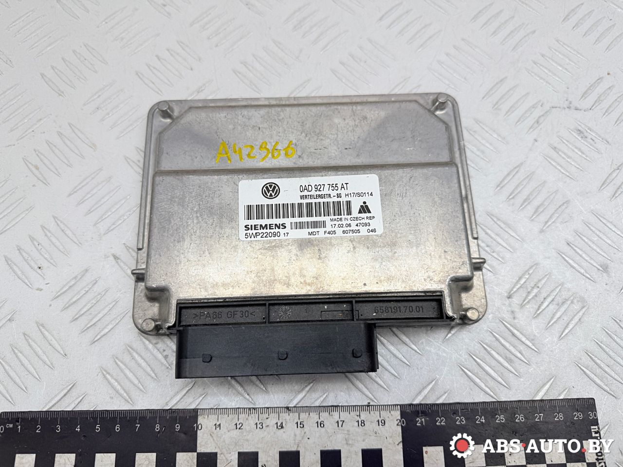 блок управления АКПП Volkswagen Touareg 1 поколение 2006, 3.0 л., BKS, дизель, АКПП, внедорожник 5 дв., полный привод, 0AD927755AT, 5WP22090 - фото №1