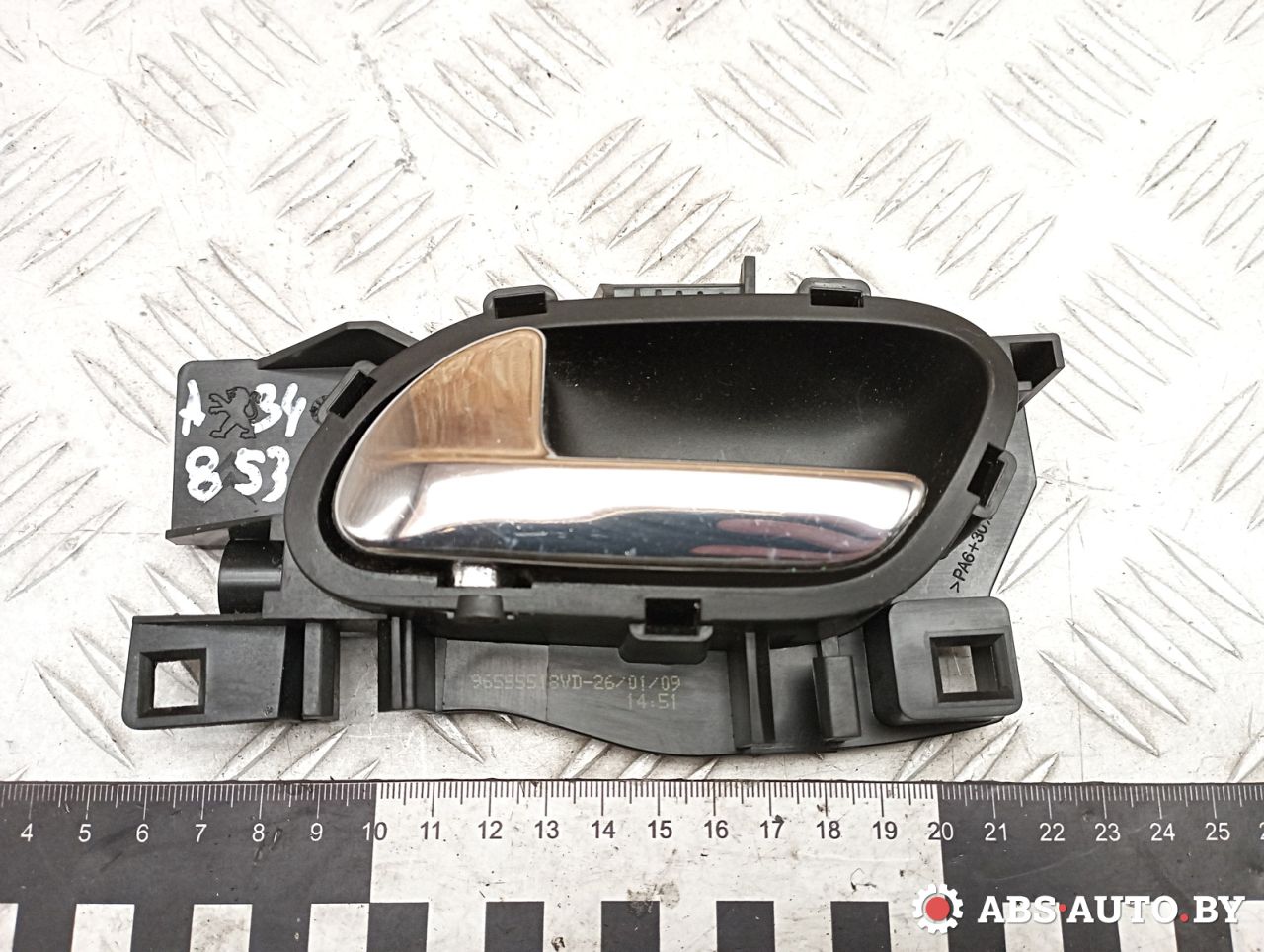 ручка внутренняя задняя левая Citroen C4 Picasso 1 поколение 2009, 1.6 л., 9HZ (DV6TED4), дизель, АКПП, правый руль, 96555518VD - фото №1