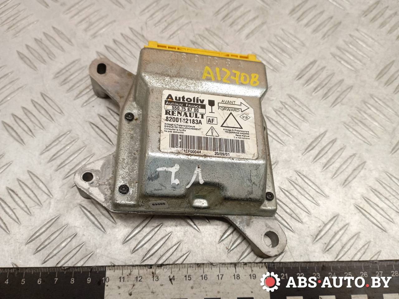 блок AirBag Renault Laguna 2 поколение 2004, 1.6 л., бензин, МКПП, универсал, 8200142183A, 550758700 - фото №1