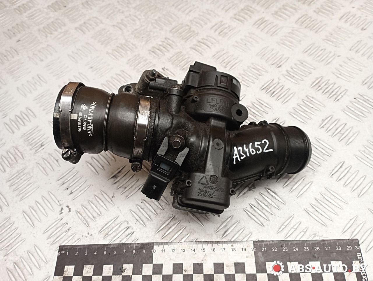 заслонка дроссельная Citroen C4 Picasso 1 поколение 2011, 1.6 л., 9HZ (DV6TED4), дизель, правый руль, 25365285, 25365220, 25365221, 9660030480 - фото №1