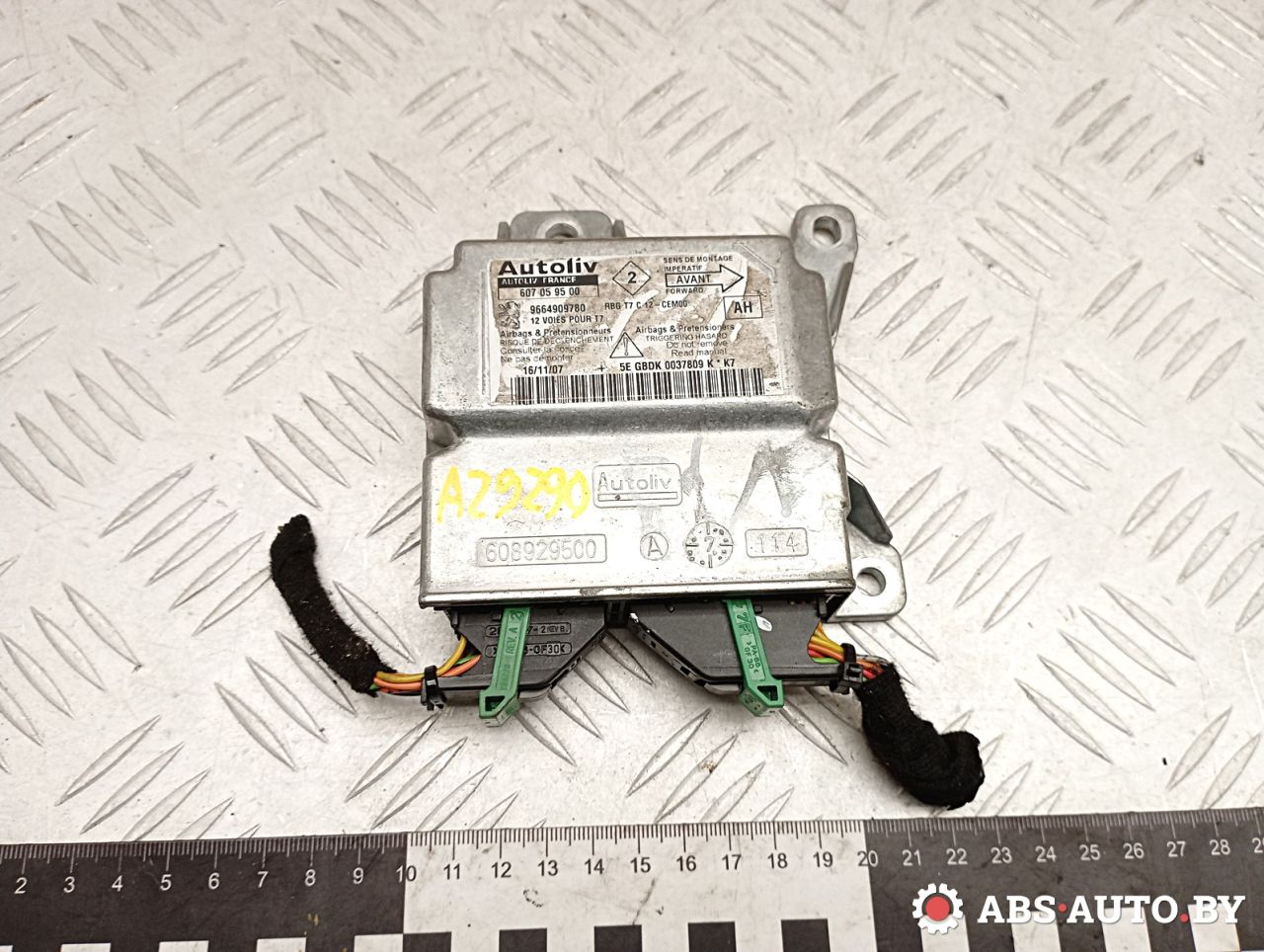 блок AirBag Peugeot 308 T7 2010, 1.6 л., 9HV (DV6ATED4), дизель, МКПП, 607059500, 9664909780 - фото №1