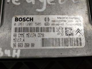 блок управления двигателем Peugeot 307 1 поколение [рестайлинг] 2005, 1.6 л., NFU (TU5JP4), бензин, 0261201505, 9666326080