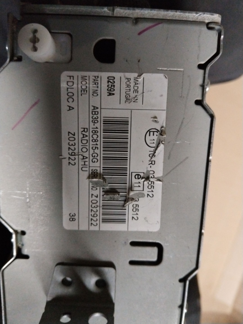 блок радио Ford Ranger 3 поколение T6 2014, 2.2 л., дизель, AB39-18C815-GG - фото №1