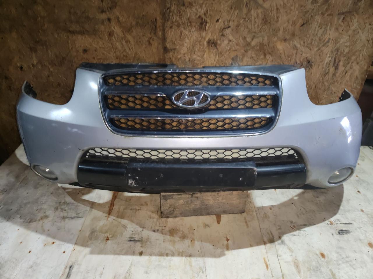 бампер передний Hyundai Santa Fe 2 поколение (CM) 2007, 2.2 л., D4EB, дизель, АКПП - фото №1