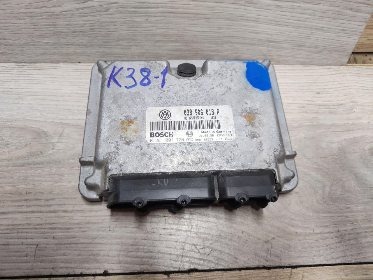 блок управления двигателем Audi A4 B5 1998, 1.9 л., AFN, дизель, AFN, 0281001720, 038906018P - фото №1