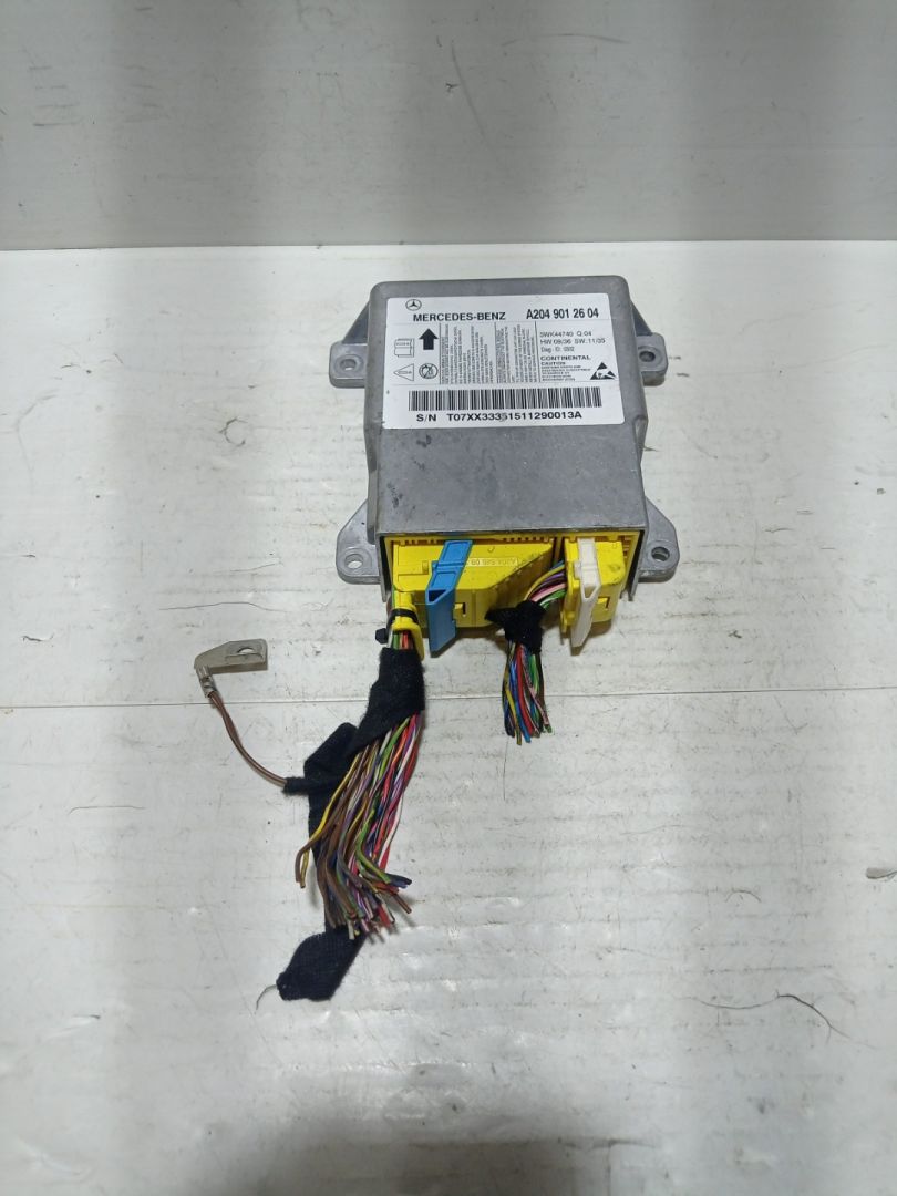 блок AirBag Mercedes-Benz C-Класс W204/S204 2007, 1.8 л., M 271.950, бензин, АКПП, серебро, седан, задний привод, 5WK44740, A2049012604 - фото №1