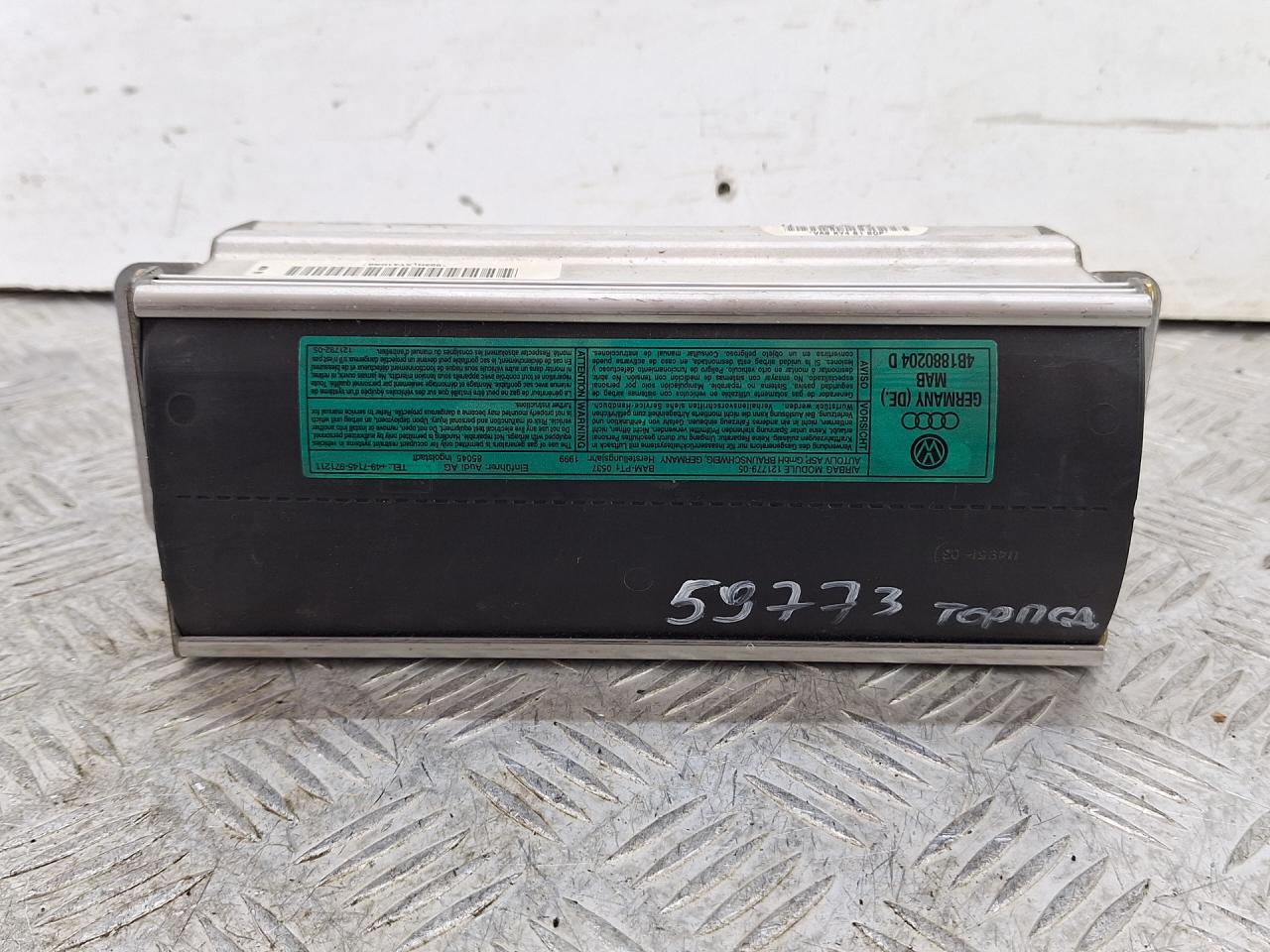 подушка безопасности пассажира Audi A6 4B/C5 1999, 2.5 л., AKN, дизель, МКПП, бирюзовый, универсал, передний привод, 4B1880204D - фото №1