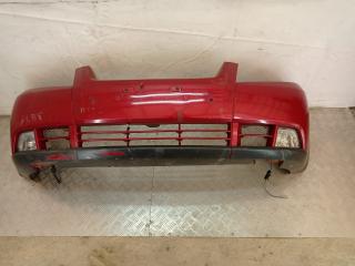 бампер передний Daewoo Kalos 1 поколение 2004, 1.4 л., F14D3, бензин, МКПП, красный, минивэн, передний привод