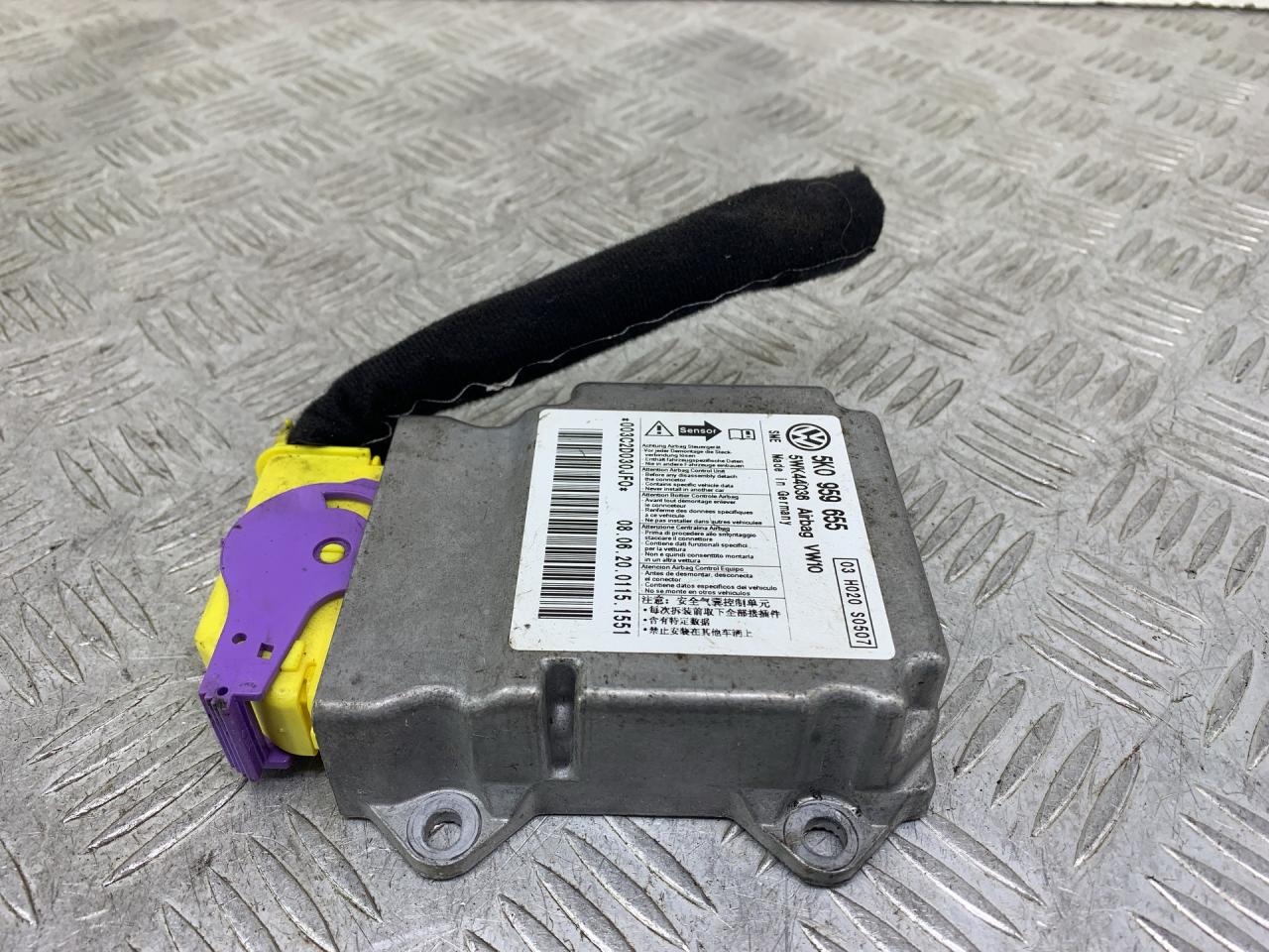 блок AirBag Volkswagen Golf 6 поколение 2008, 1.4 л., CGGA, бензин, 5МКПП, голубой, хетчбэк 5 дв., передний привод, 5KO959655, 5WK44036 - фото №1